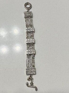 Brighton Bracelet Vintage Ophelia LOVE Multi Strand braided cable Retired Piece